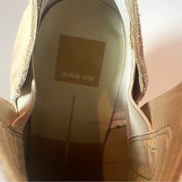 Dolce Vita Taupe Suede Ankle Boots with Pointed Toe and Block Heel - Picture 10 of 14